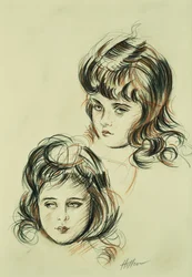 Dos Estudios de Ellen, la Hija del Artista
