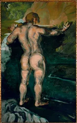 Bañista en la roca (óleo sobre lienzo)