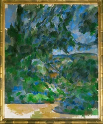 Paisaje azul (óleo sobre lienzo)