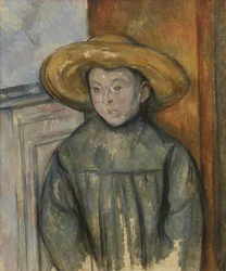 Niño con sombrero de paja