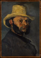 Gustave Boyer (n. 1840) con sombrero de paja