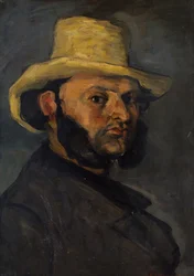 Gustave Boyer con un Sombrero de Paja