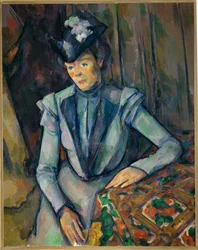 Dama de azul (óleo sobre lienzo)