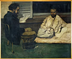 Paul Alexis lisant a Emile Zola (óleo sobre lienzo)