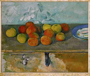 Manzanas y bizcochos (óleo sobre lienzo)