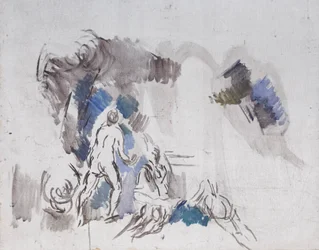 Boceto de bañistas