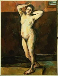 Desnudo de pie (óleo sobre lienzo)