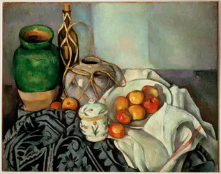 Naturaleza muerta con manzanas (óleo sobre lienzo)