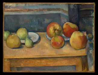 Naturaleza muerta con manzanas y peras