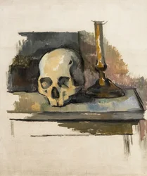Bodegón con calavera y candelabro, hacia 1900 (Óleo sobre lienzo)