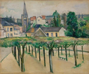 La Iglesia de Saint-Aspais vista desde la Place de la Préfecture en Melun