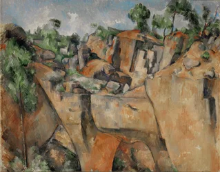 La cantera de Bibemus, Provenza, Francia (pintura sobre lienzo)
