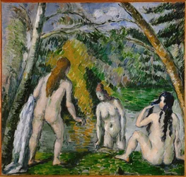 Tres bañistas (pintura sobre lienzo)