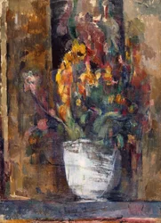 Jarrón de flores, c.1897-98 (óleo sobre lienzo)