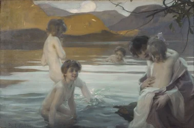 Primer baño, hacia 1907 (óleo sobre lienzo)