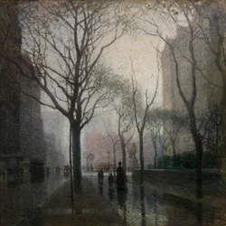 La plaza después de la lluvia