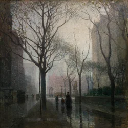 La plaza después de la lluvia