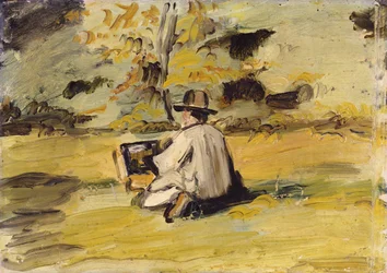 Un pintor trabajando