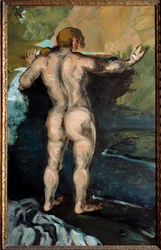 Bañista y roca