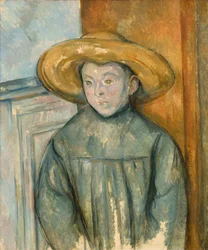 Niño con sombrero de paja