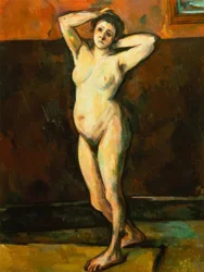 Mujer desnuda de pie