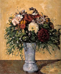 Flores en un jarrón azul, 1873-1875