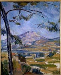La montaña Sainte-Victoire, pintura de Paul Cézanne (1839-1906), siglo XIX. Dimensiones 0,55 x 0,45 m, París, Museo de Orsay