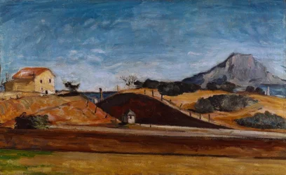 La trinchera con la montaña Sainte-Victoire