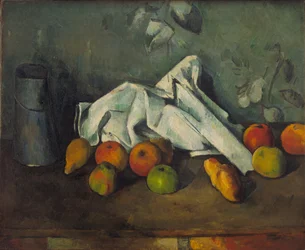 Lata de leche y manzanas, 1879-1880