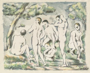 Los bañistas (pequeña placa)