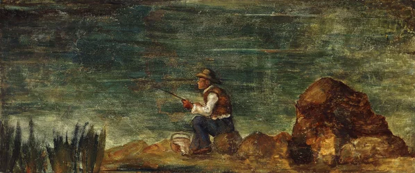 El pescador en la roca