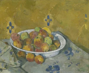 El plato de manzanas, c.1877