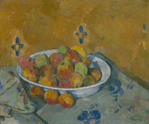El plato de manzanas, c. 1877