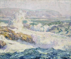 Paisaje marino (óleo sobre lienzo)