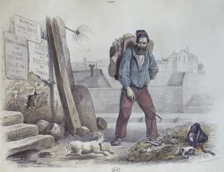 Hombre muerto de hambre durante la Comuna de París