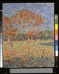 Paisaje (óleo sobre madera)