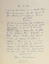 Carta a Man Ray sobre la realización de "Facile
