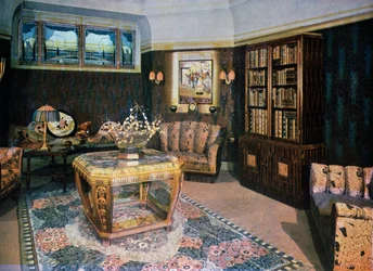 Galería Pomone, dibujo de Paul Follot, Francia, siglo XX