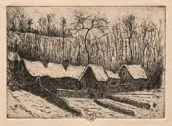 Seis grabados: La panadería de paja, Auvers, 1895