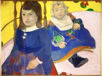 Dos niños (óleo sobre lienzo)