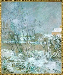Effet de neige, or Snow on rue Carcel (óleo sobre lienzo)