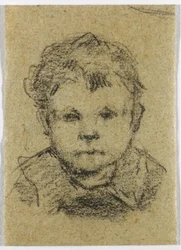 Emil Gauguin de niño, con camisa de cuello, c. 1875-76