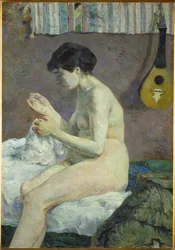 Estudio de desnudo (óleo sobre lienzo)