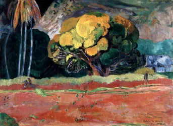 Fatata Te Moua al pie de una montaña, 1892