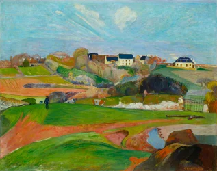 Francés: Champs au Pouldu, ou Paysage au Pouldu Paisaje en Le Pouldu