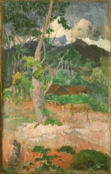 Paisaje con un caballo