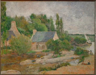 Les lavandieres a Pont-Aven Lavanderas en Pont-Aven (pintura sobre lienzo)