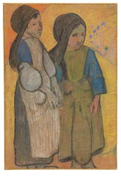 Pequeños bretones ante el mar II