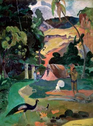 Matamoe Muerte. Paisaje con pavos reales, 1892