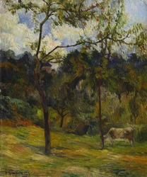Paisaje de Normandía: Vaca en un prado, 1884